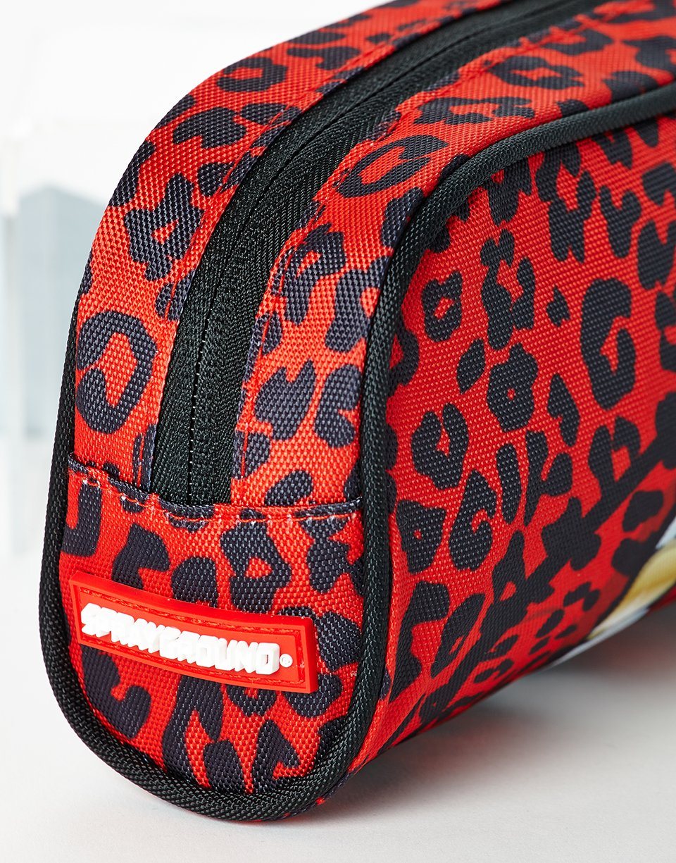 RED LEOPARD LIPS PENCIL CASE - Image 3