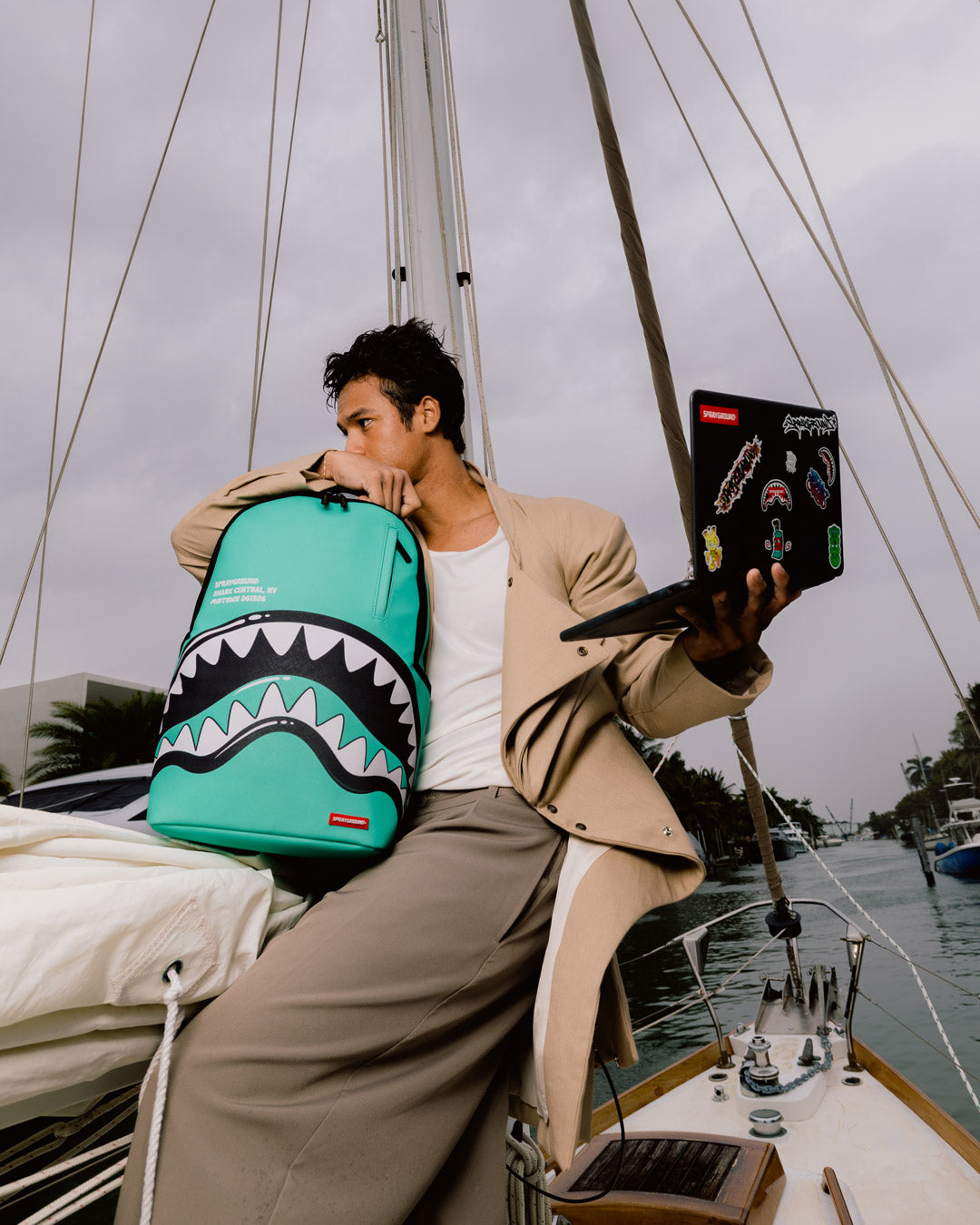 SHARK CENTRAL BUBBLE SHARK (TURQ) BACKPACK - Image 4