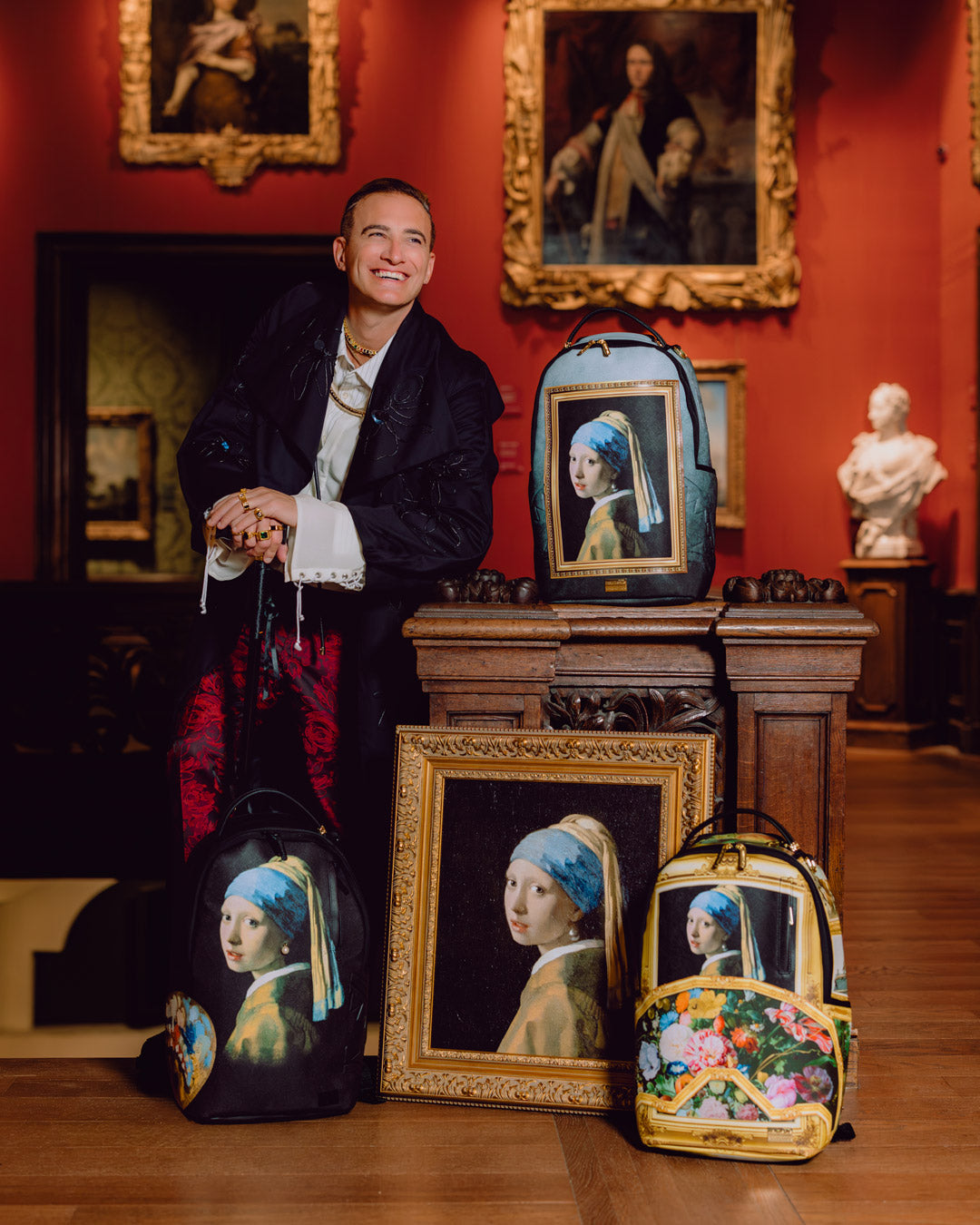 MAURITSHUIS MUSEUM SHARK PALETTE GIRL WITH A PEARL EARRING COLLAB BACKPACK - Image 8
