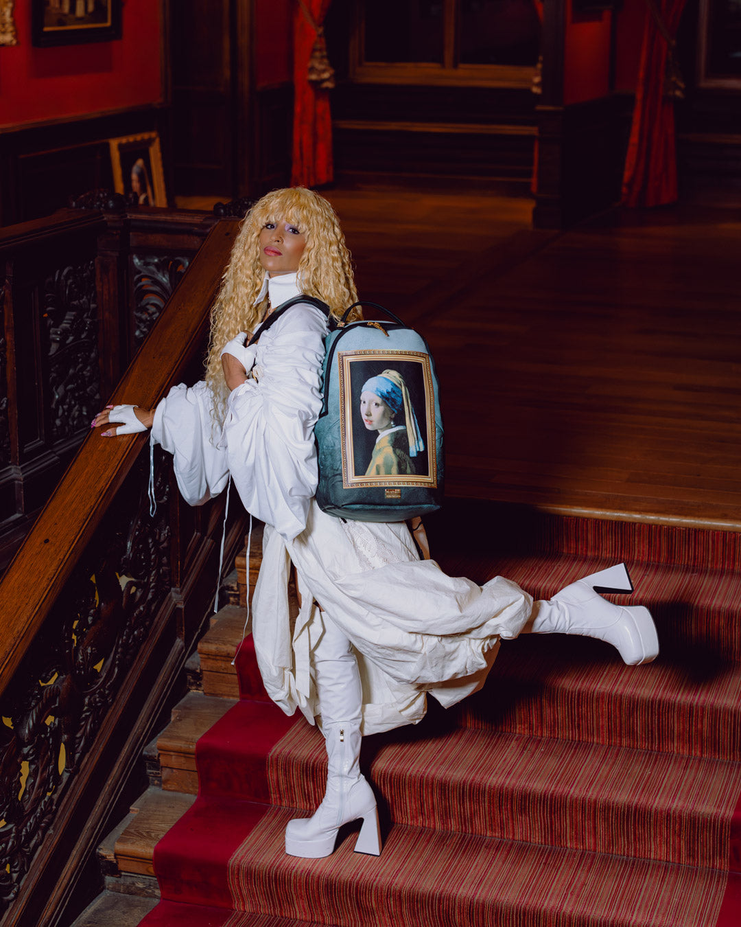 MAURITSHUIS MUSEUM 3D FRAME GIRL WITH A PEARL EARRING COLLAB BACKPACK - Image 2