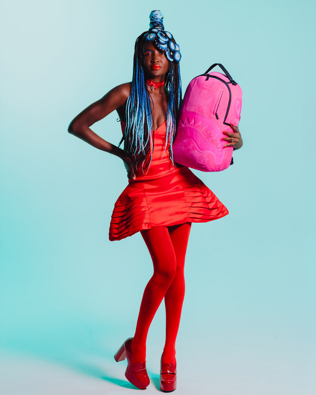 SHINOBI SHARKS IN PARIS BACKPACK (HOT PINK) - Image 2