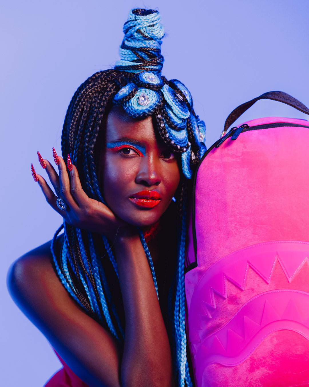 SHINOBI SHARKS IN PARIS BACKPACK (HOT PINK) - Image 6