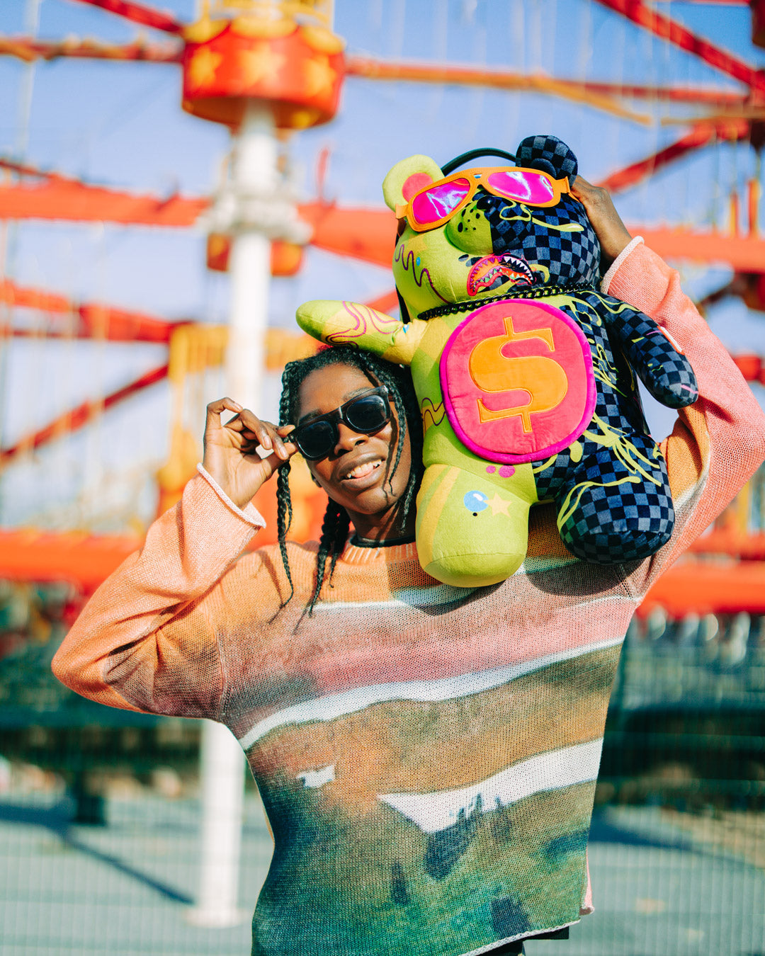 SLIME DIME MONEYBEAR TEDDYBEAR ON BACKPACK - Image 6