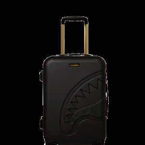 REALITY CHECK SHARKITECTURE CARRY-ON JETBLACK LUGGAGE (GOLD HARDWARE)