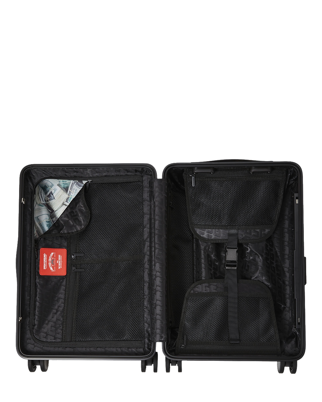 THE JOURNEY BEGINS SHARKITECTURE CARRY-ON LUGGAGE BLACK WITH EXTRA STICKERS - Image 18