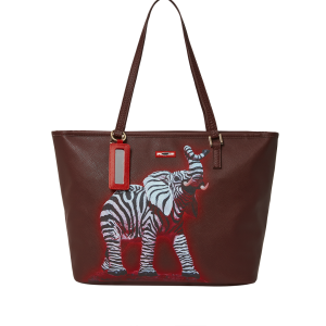 ZEBRA ELEPHANT RON ENGLISH COLLAB TOTE