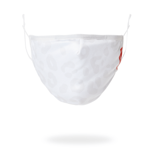 SNOW LEOPARD POLYESTER FACE MASK